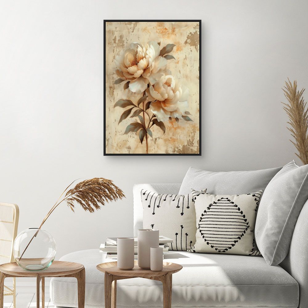 Toile "Fleurs élégantes"