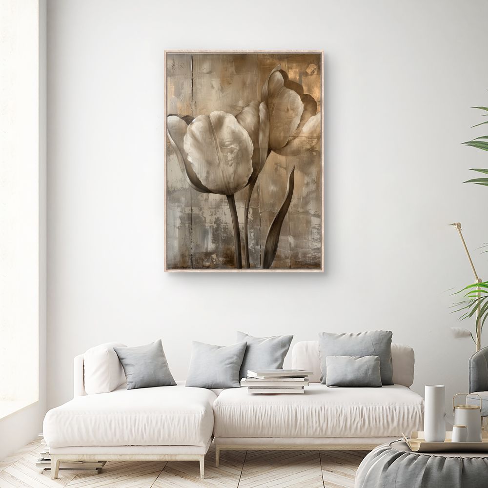 Toile "Tulipes élégantes"