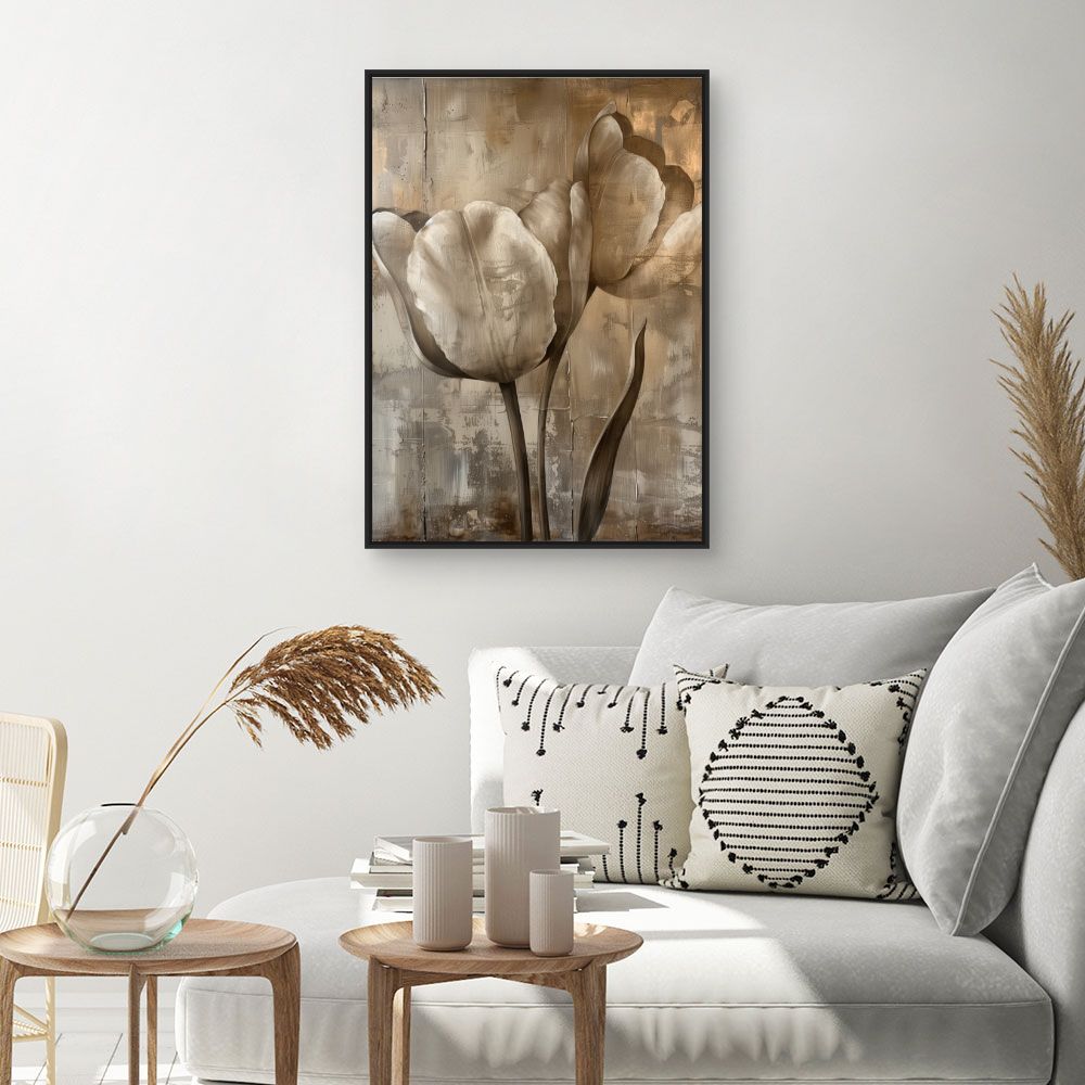 Toile "Tulipes élégantes"