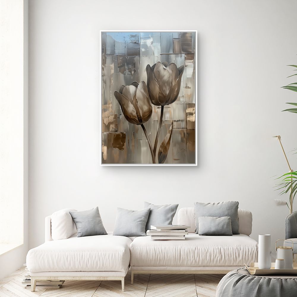 Toile "Fleurs modernes"