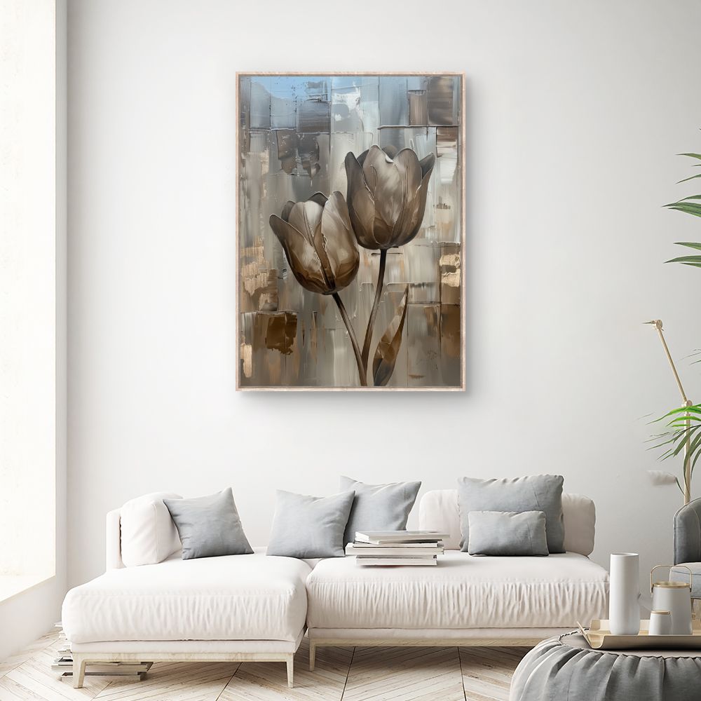 Toile "Fleurs modernes"