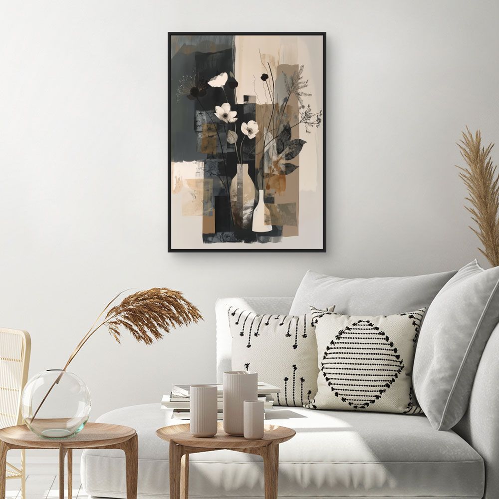 Toile "Fleurs modernes"