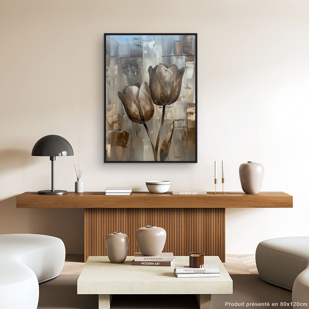 Toile "Fleurs modernes"