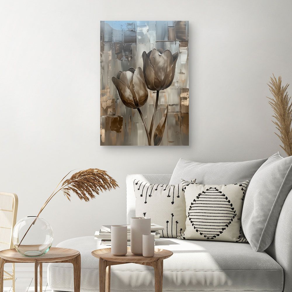 Toile "Fleurs modernes"