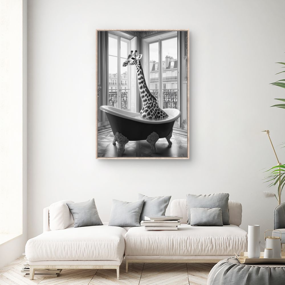 Toile "Girafe élégante"