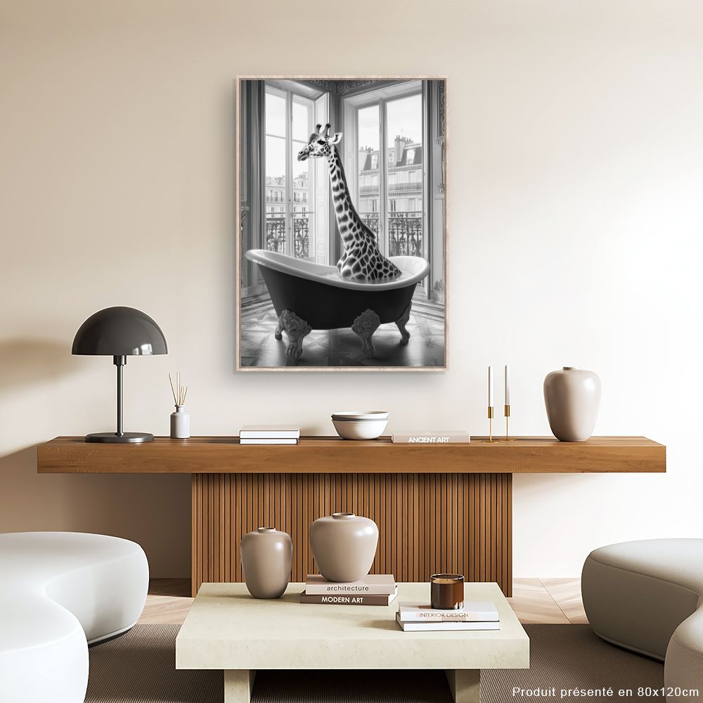 Toile "Girafe élégante"