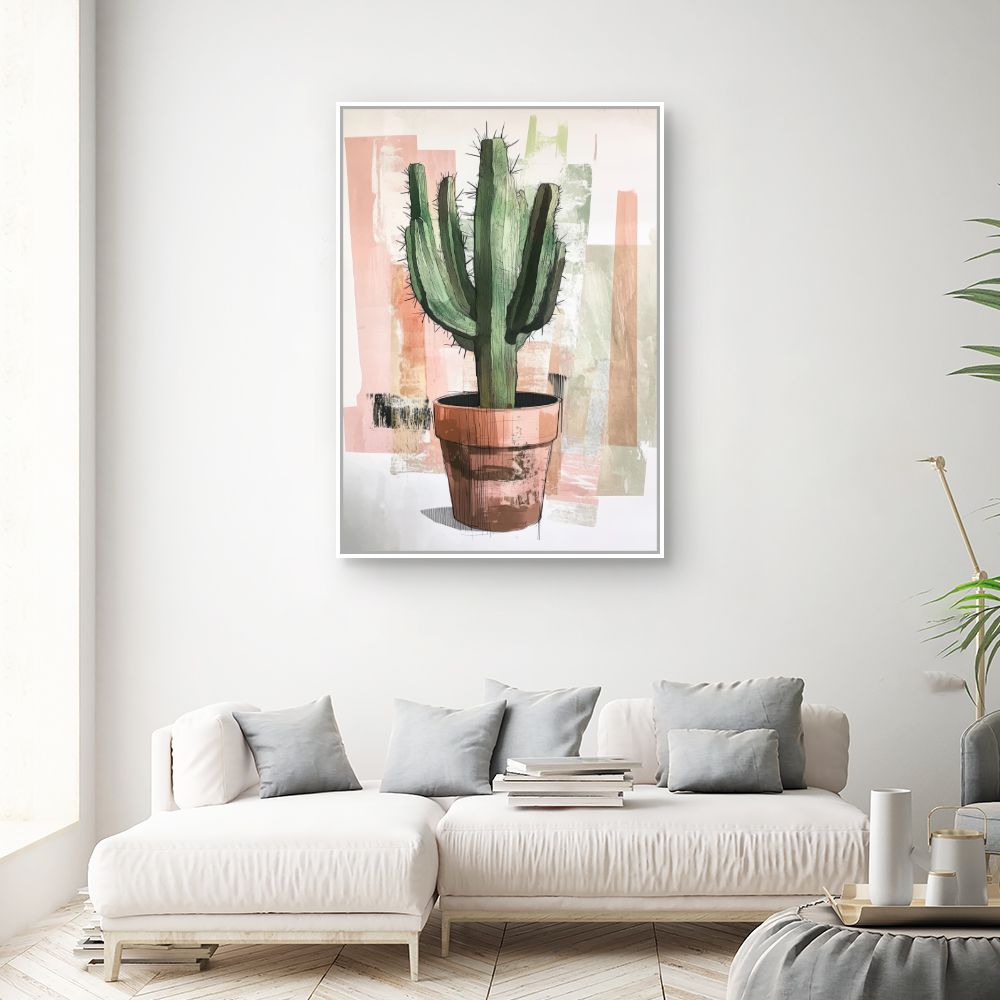 Toile "Cactus artistique"