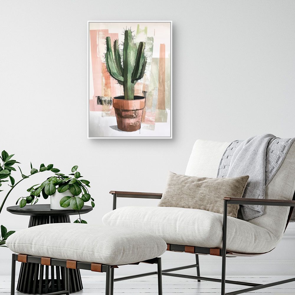 Toile "Cactus artistique"