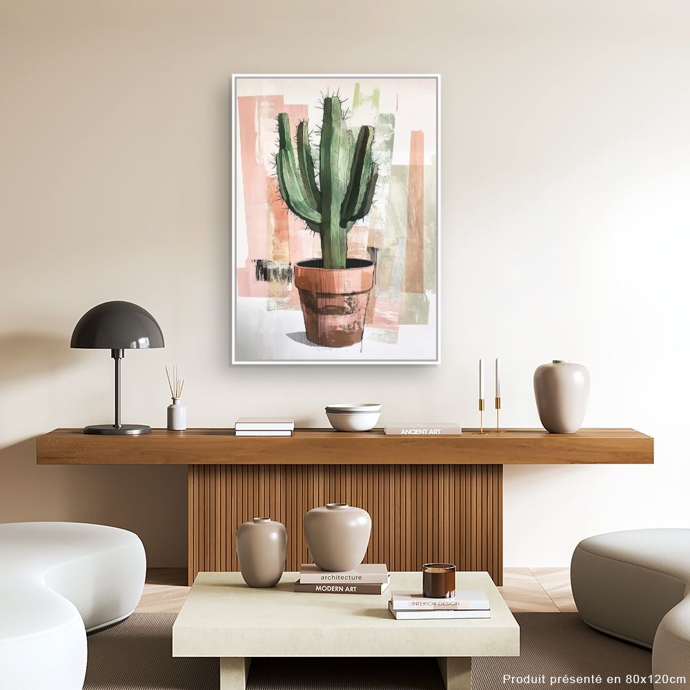 Toile "Cactus artistique"