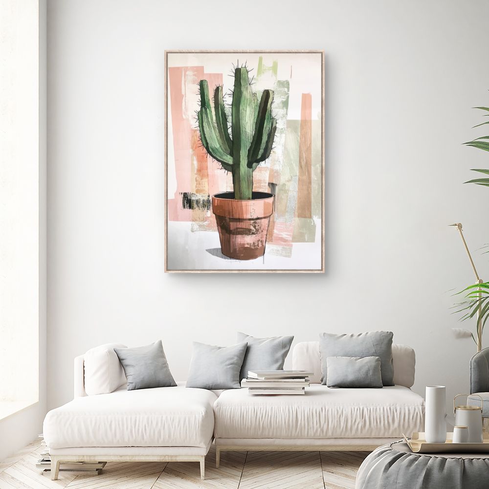 Toile "Cactus artistique"