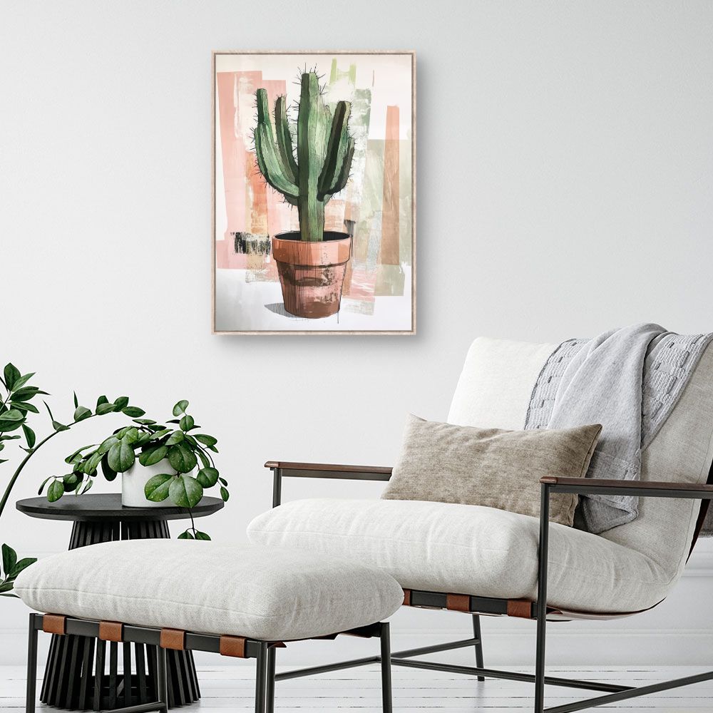 Toile "Cactus artistique"