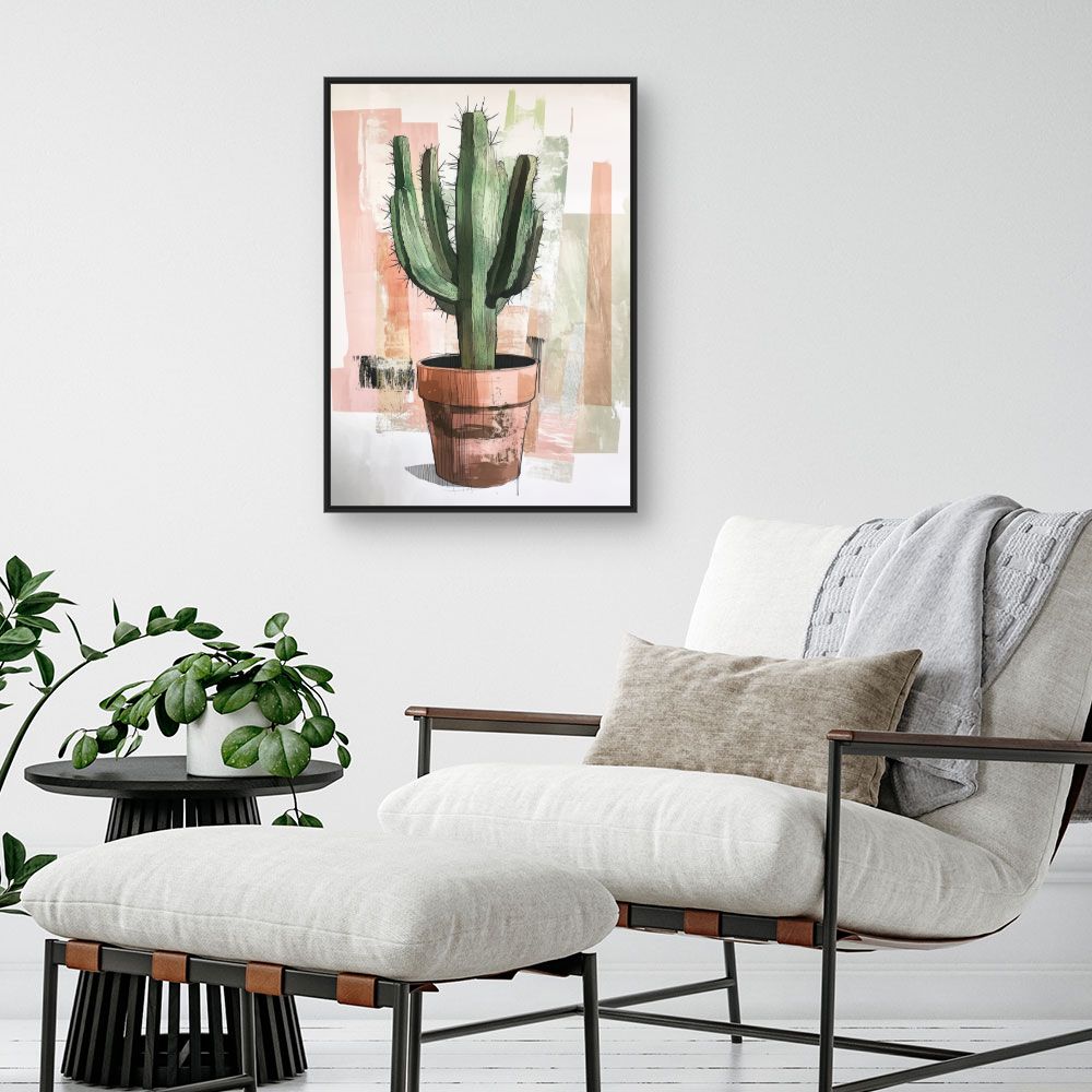 Toile "Cactus artistique"
