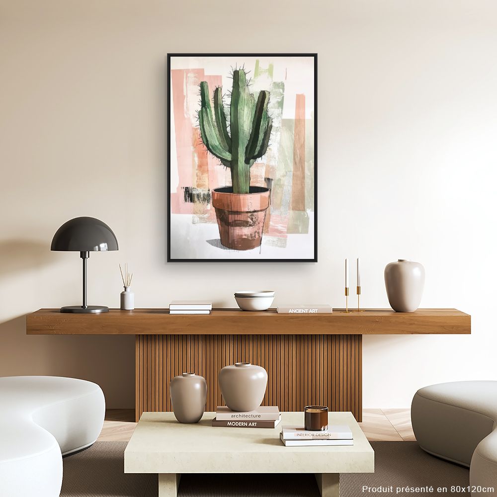 Toile "Cactus artistique"