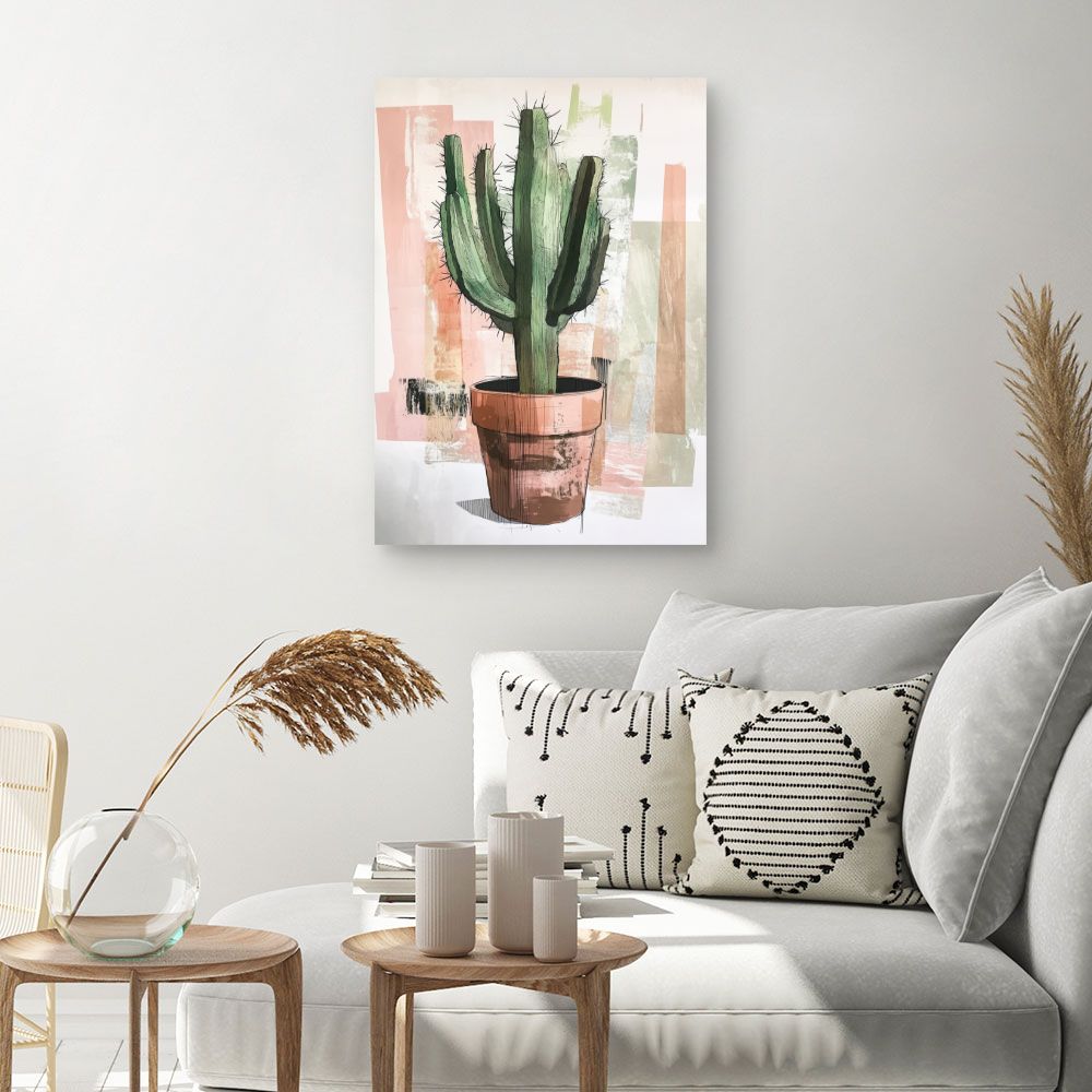 Toile "Cactus artistique"