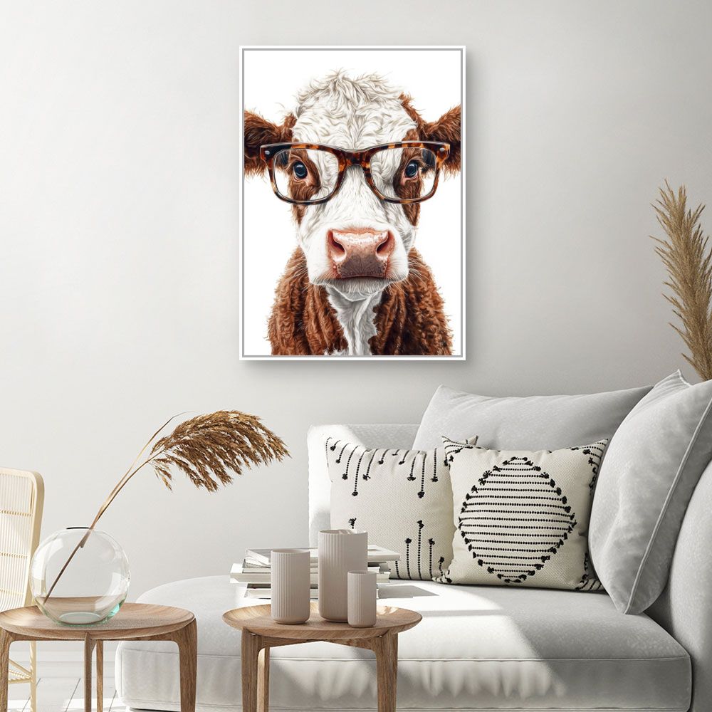 Toile "Vache stylée"