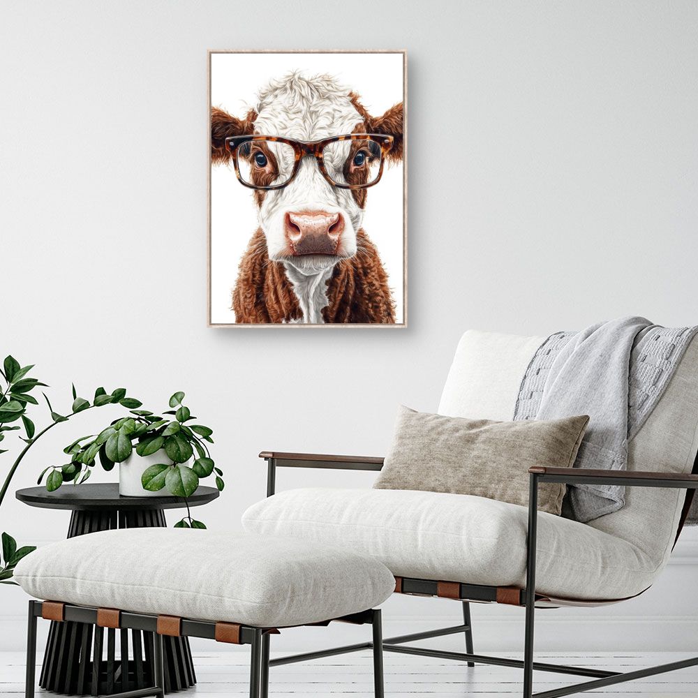Toile "Vache stylée"
