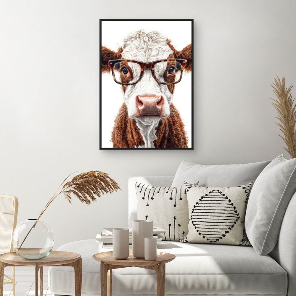 Toile "Vache stylée"