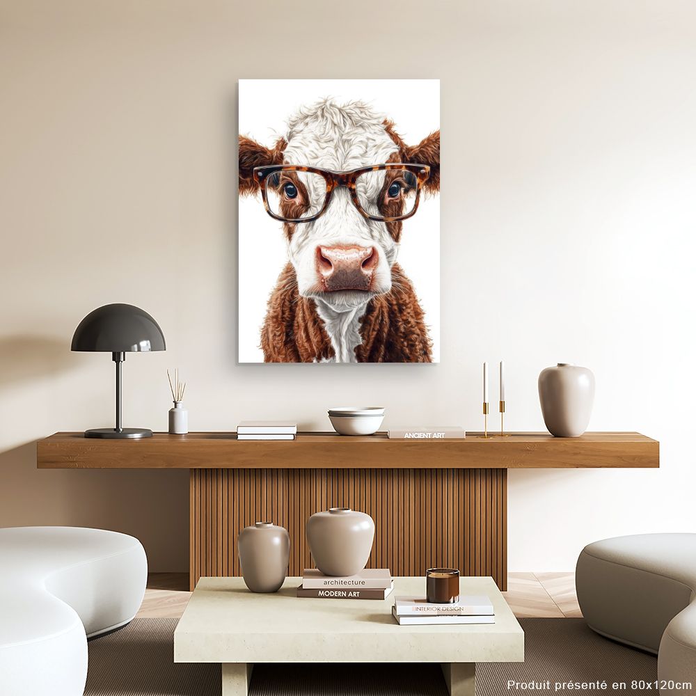Toile "Vache stylée"