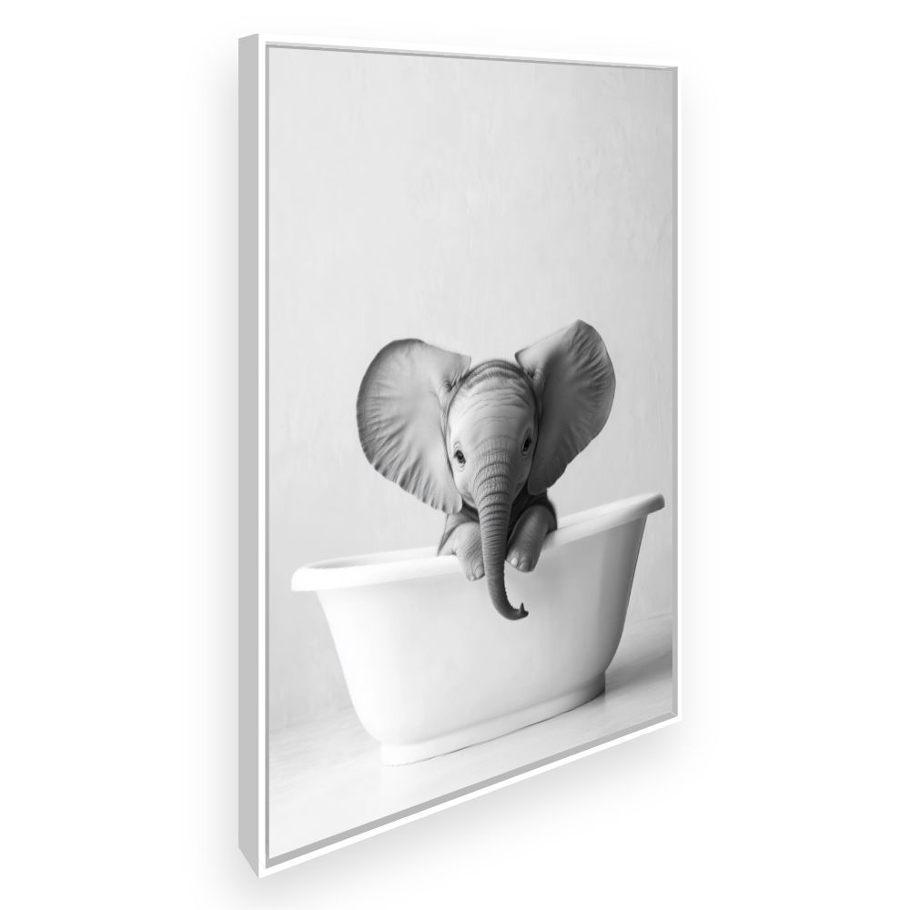 Toile Adorable éléphant – toile cadre blanc (slide 2)