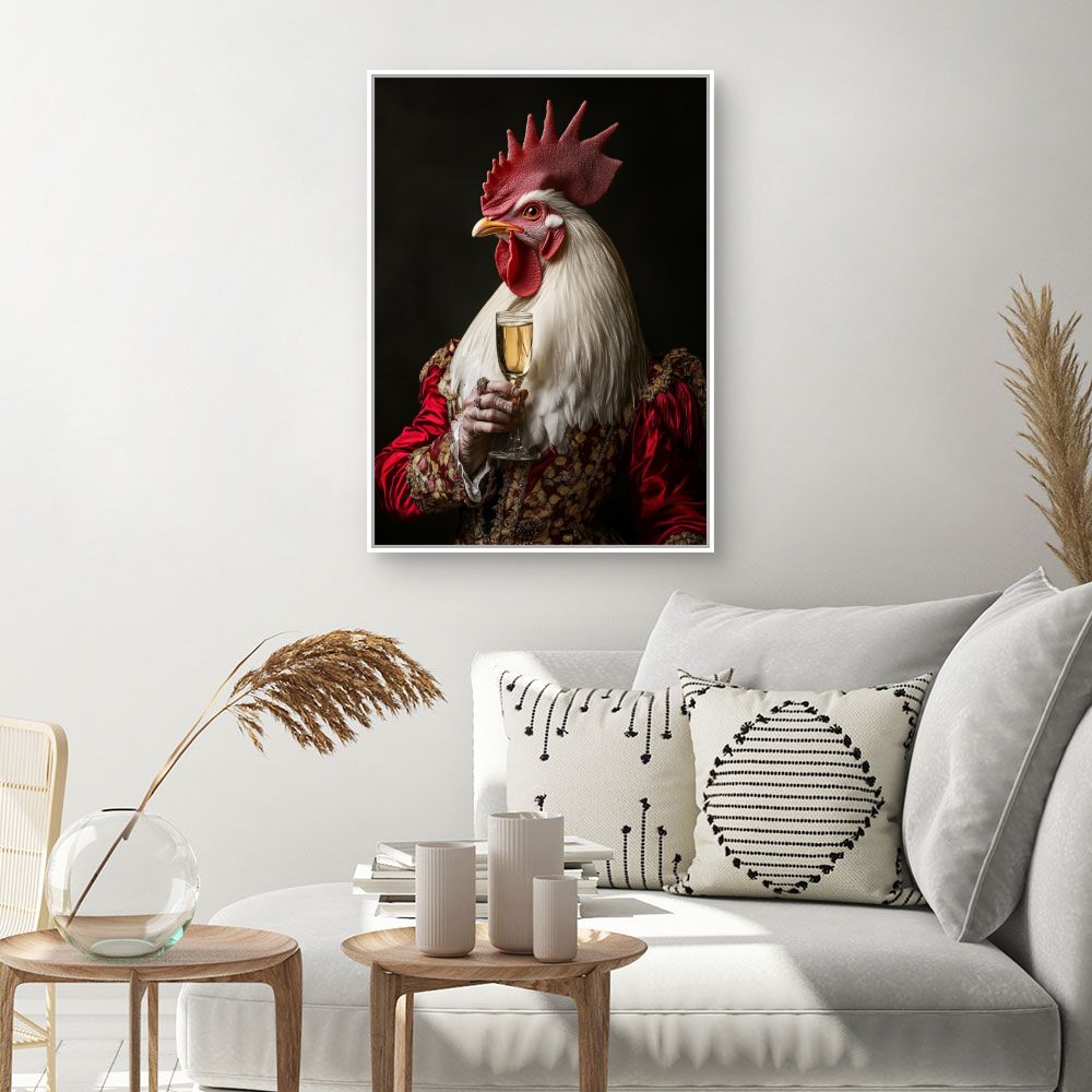 Toile "Coq élégant chic"