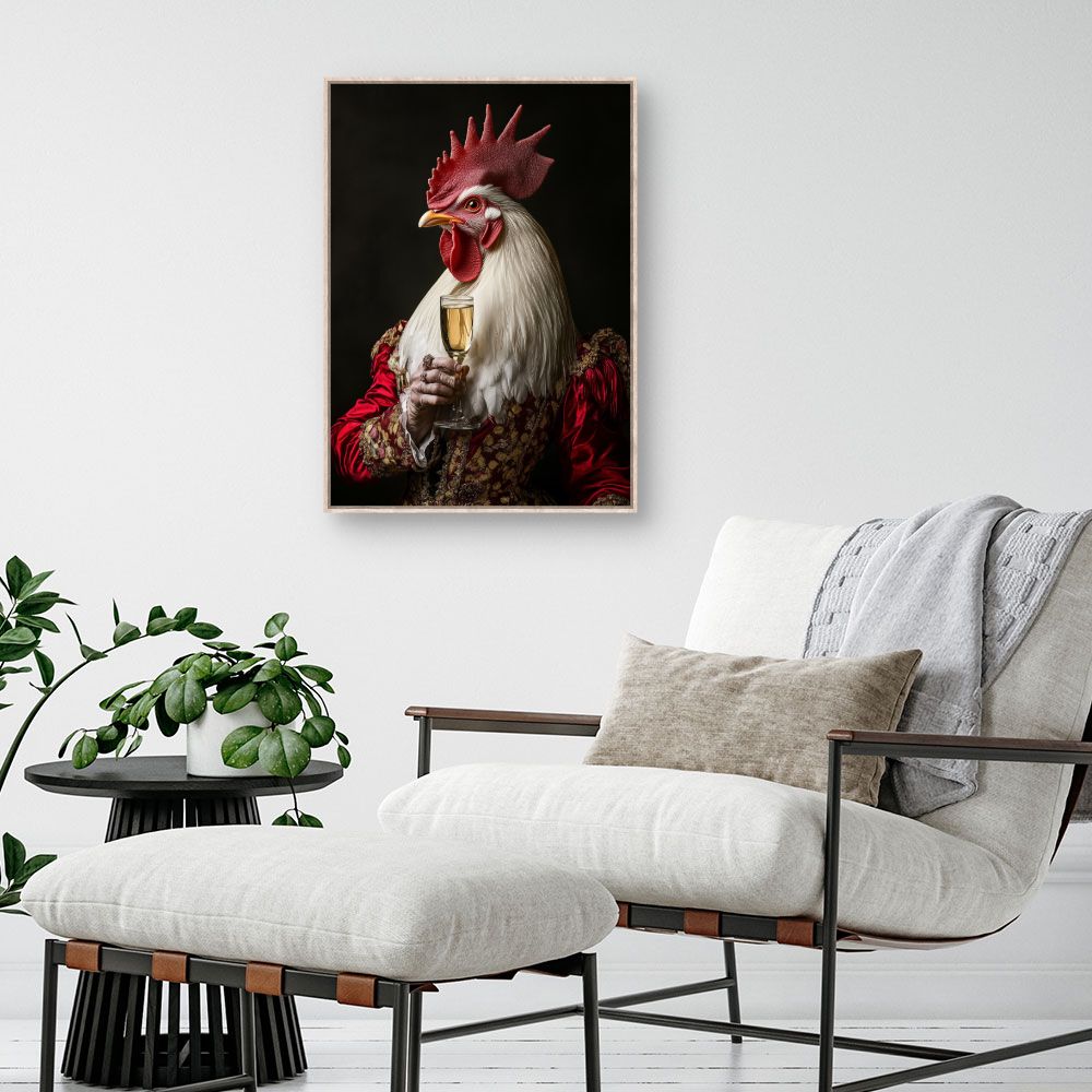 Toile "Coq élégant chic"