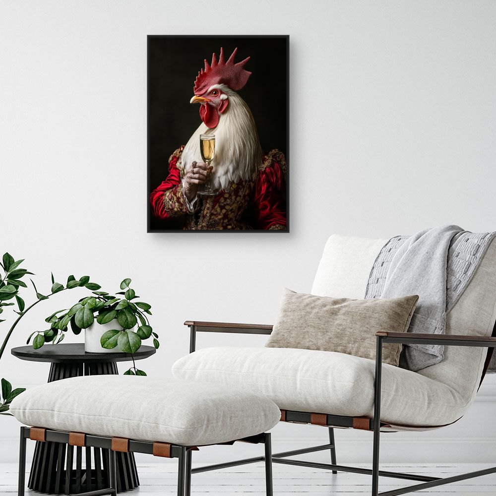 Toile "Coq élégant chic"