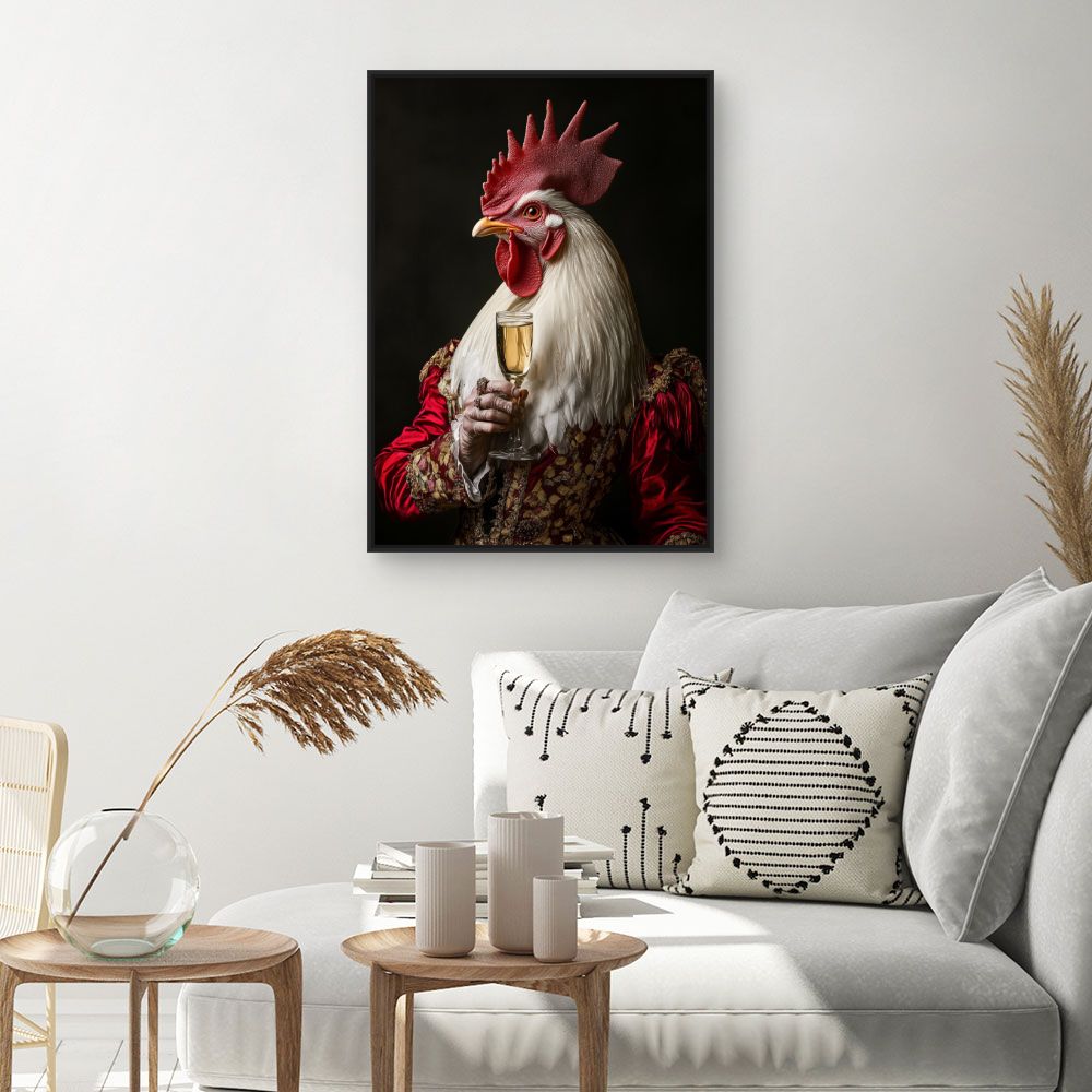 Toile "Coq élégant chic"