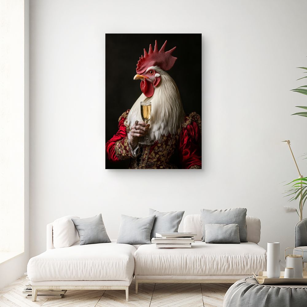 Toile "Coq élégant chic"