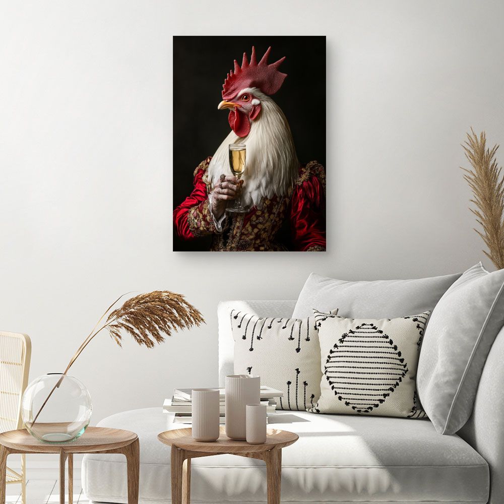 Toile "Coq élégant chic"