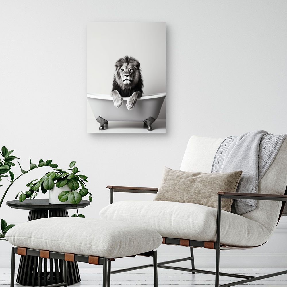 Toile "Lion majestueux détendu"