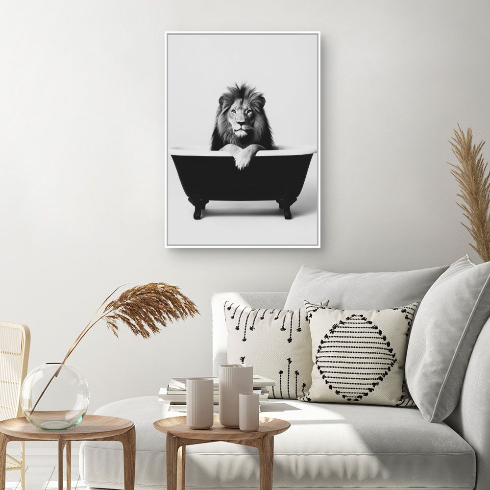 Toile "Lion majestueux relax"