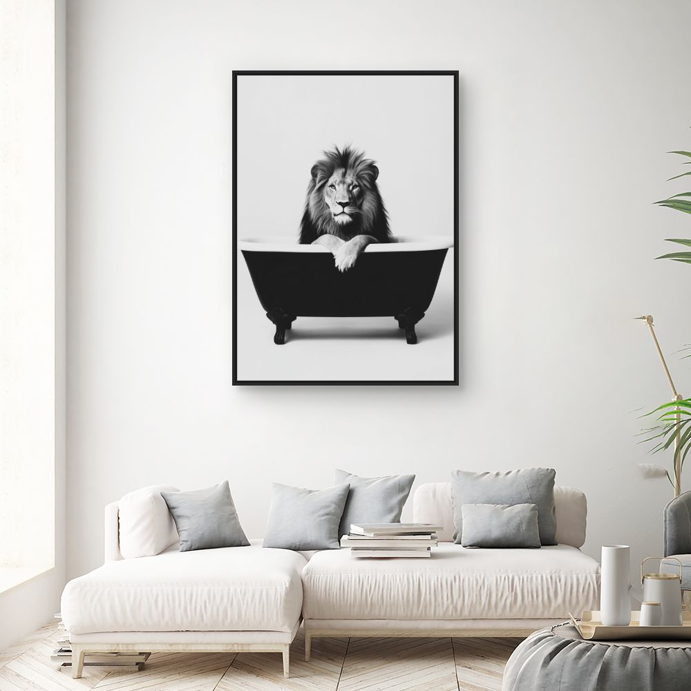 Toile "Lion majestueux relax"