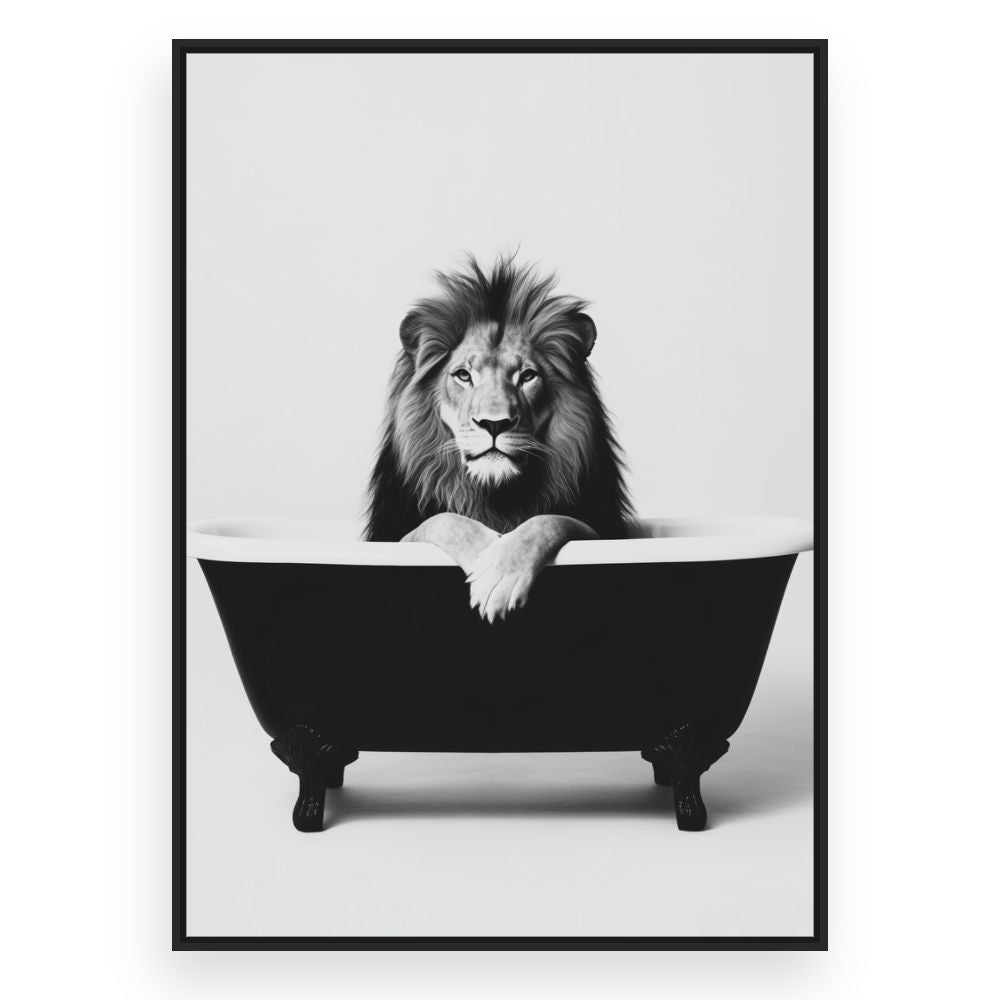 Toile Lion majestueux relax – toile cadre noir (slide 3)
