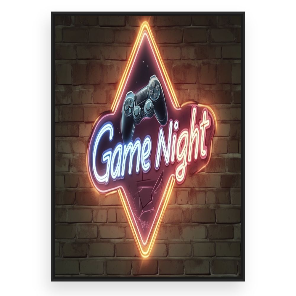 Toile Game Night vibes – toile cadre noir (slide 3)