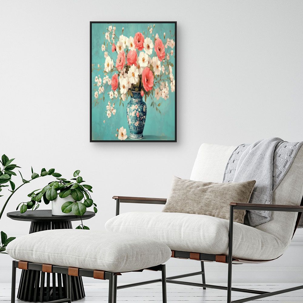 Toile "Bouquet floral vintage"