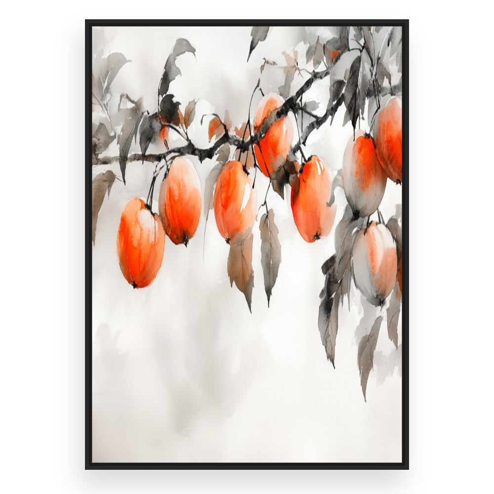 Toile Fruits branchés – toile cadre noir (slide 3)