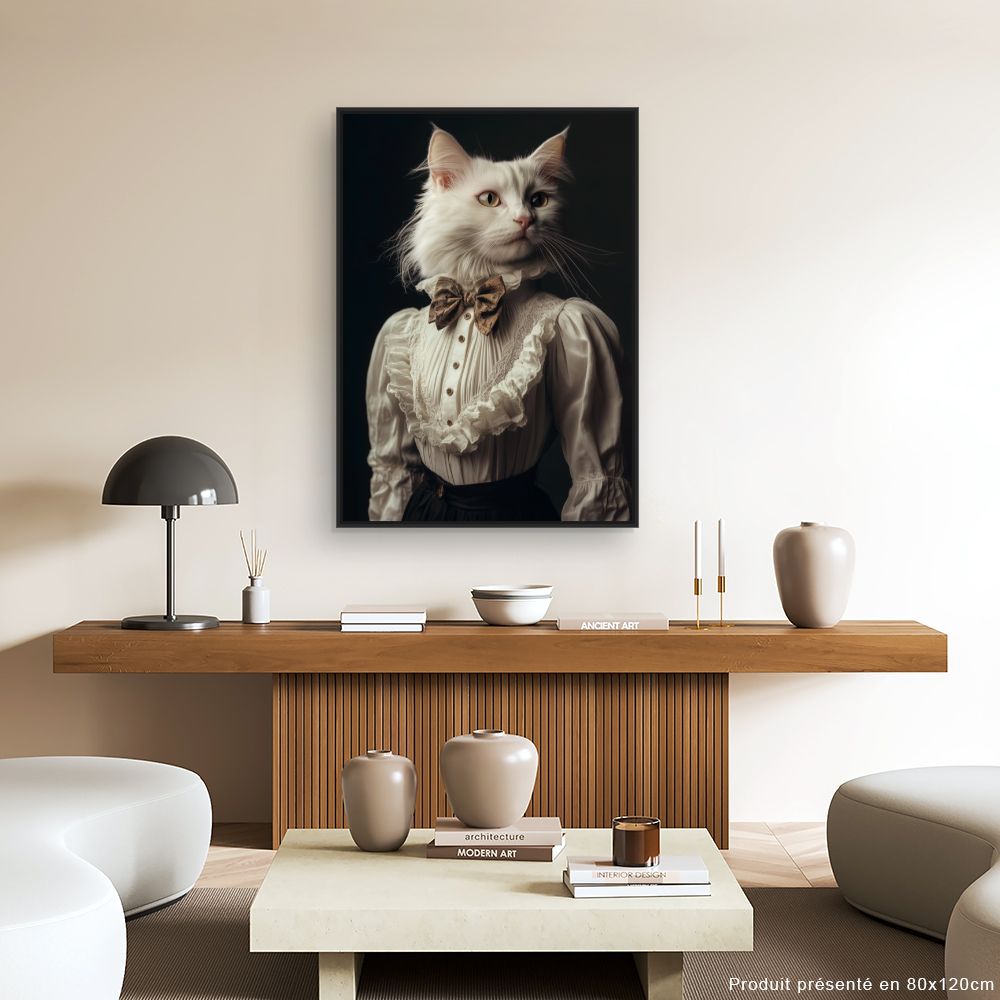 Toile "Chat élégant victorien"