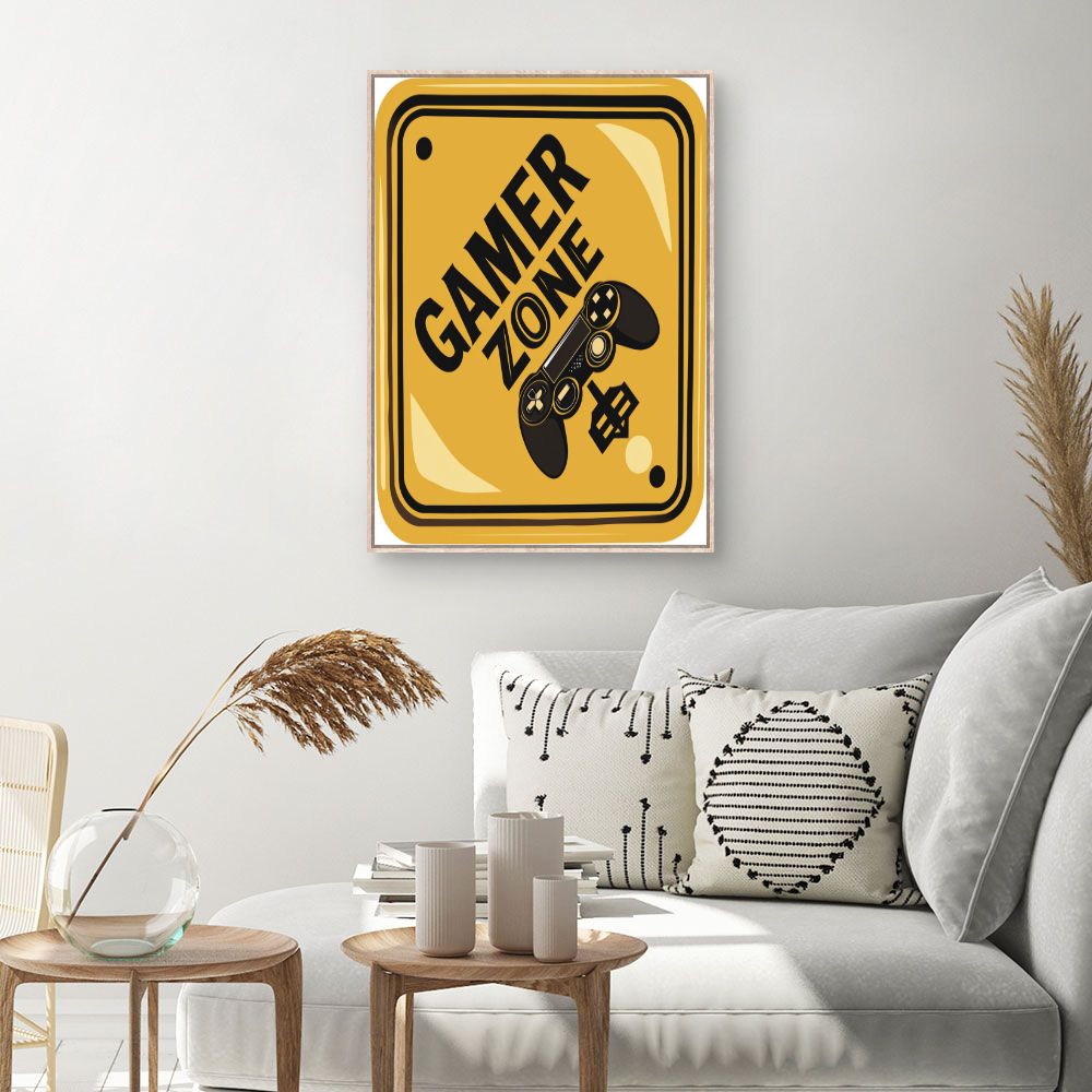 Toile Gamer dynamique – toile cadre naturel (slide 1, 60×90)