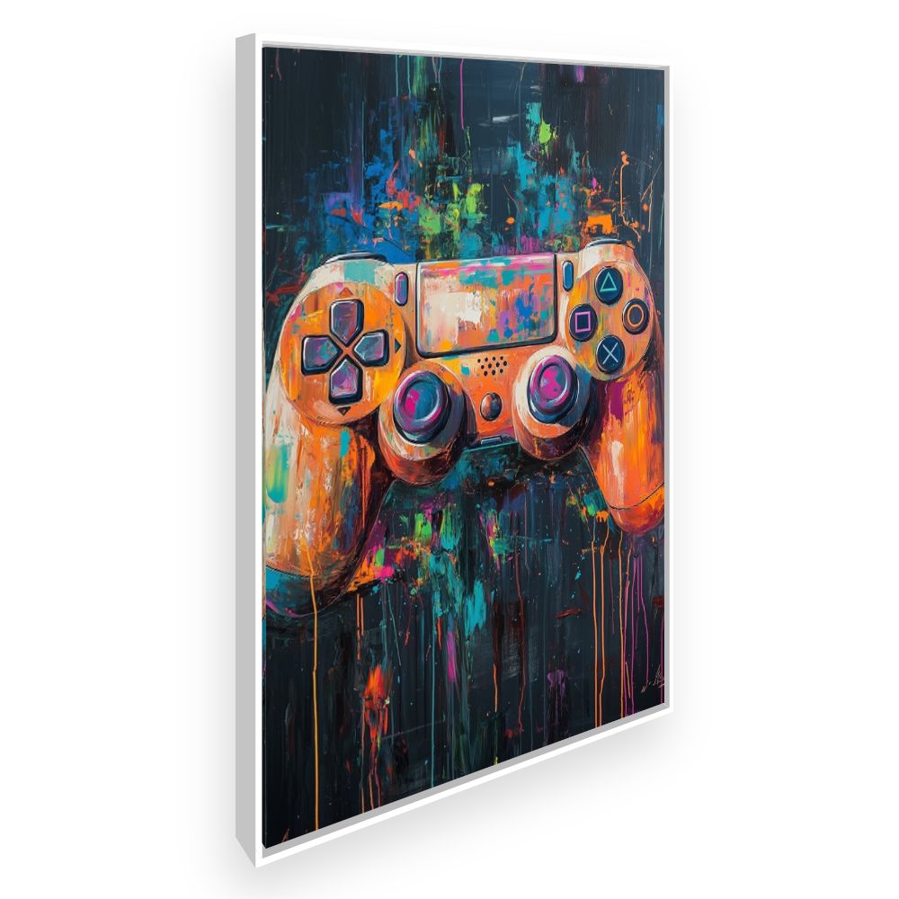 Toile Joystick artistique – toile cadre blanc (slide 2)
