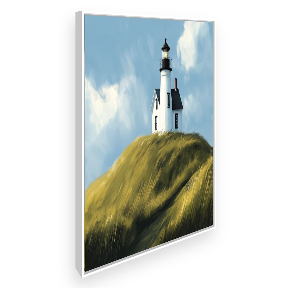 Toile Phare sur colline – toile cadre blanc (slide 2)