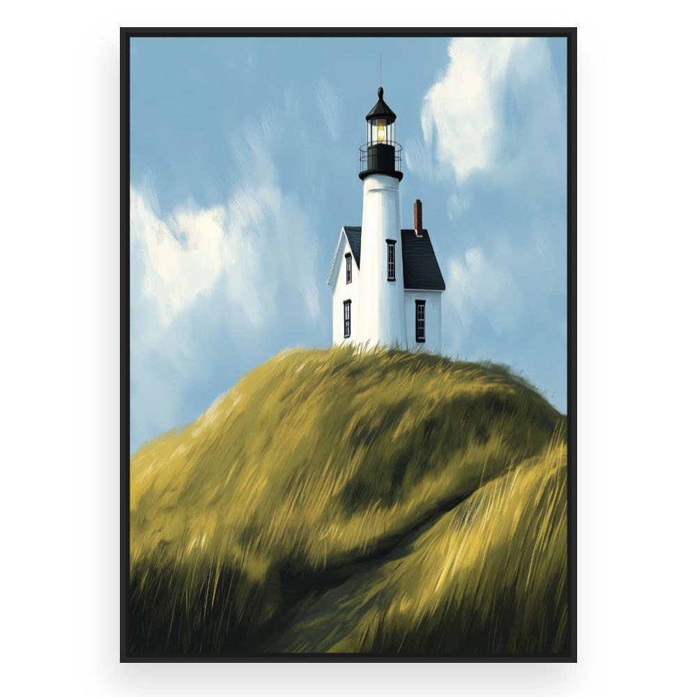 Toile Phare sur colline – toile cadre noir (slide 3)