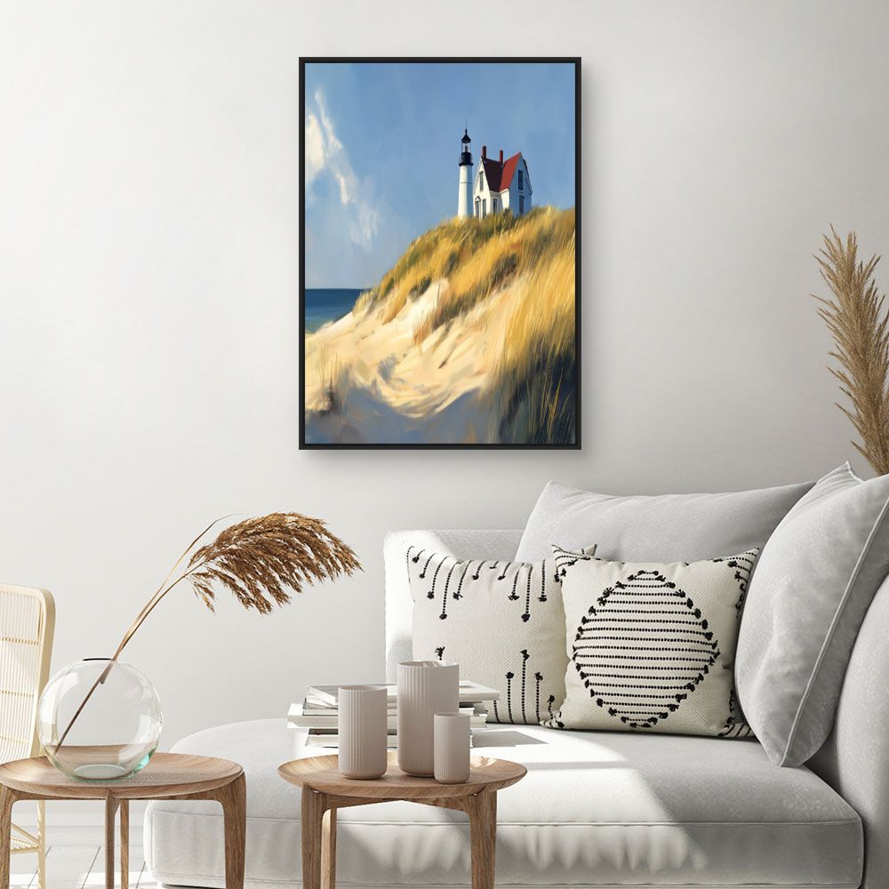 Toile "Phare côtier paisible"