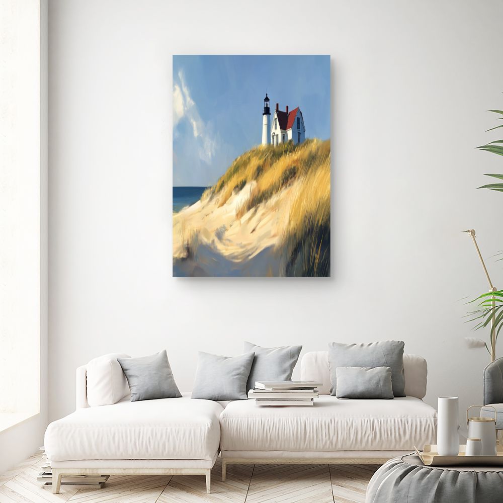 Toile "Phare côtier paisible"