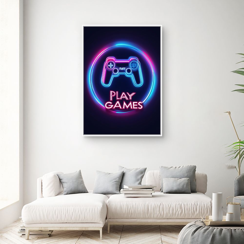 Toile "Neon gaming vibe"