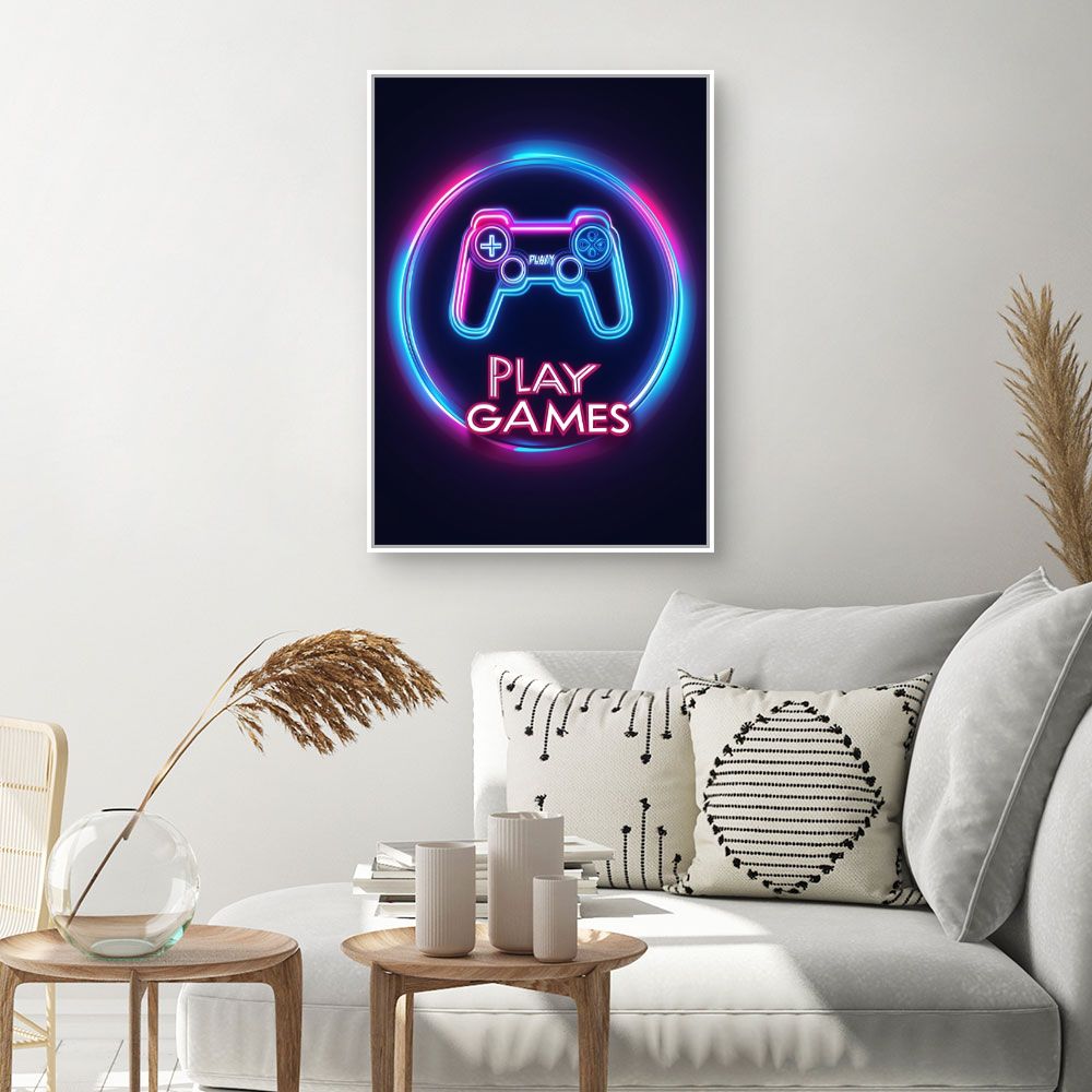Toile "Neon gaming vibe"