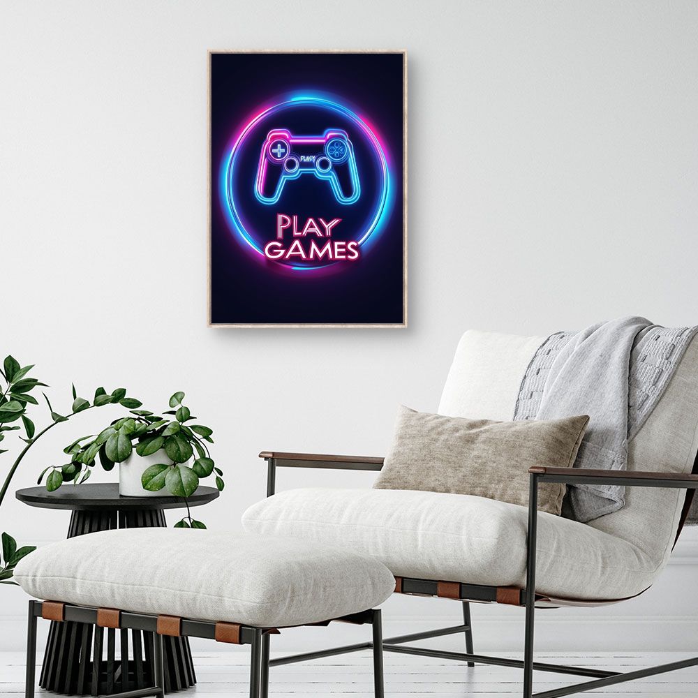 Toile "Neon gaming vibe"