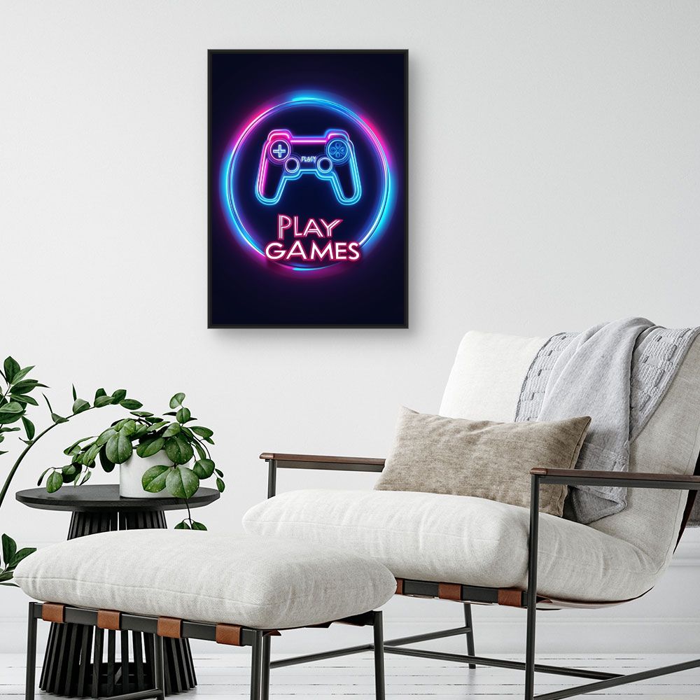 Toile "Neon gaming vibe"