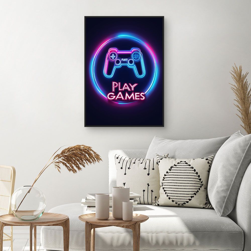 Toile "Neon gaming vibe"