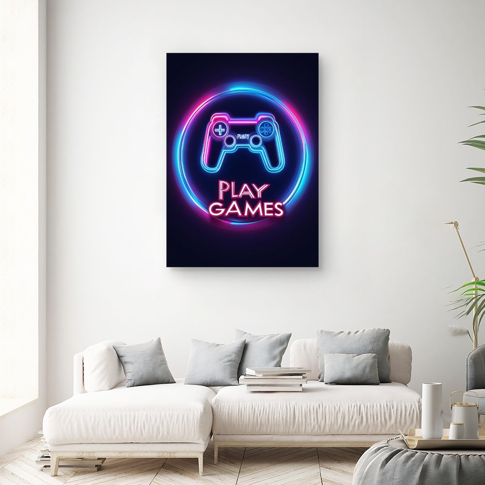 Toile "Neon gaming vibe"