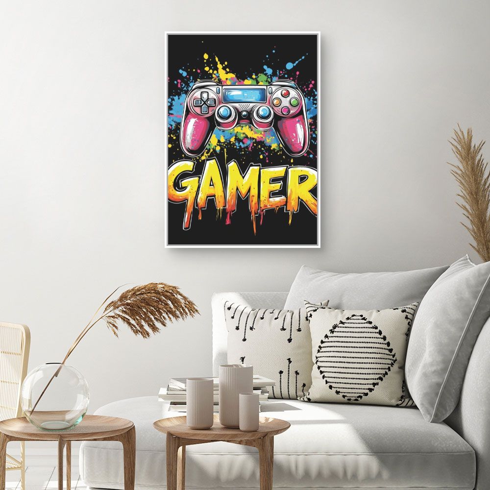 Toile "Vibrant jeu coloré"